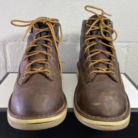Danner Bull Run 6" Brown Cristy 15552 Leather Work Boots Lace up Men's Size 9 D - Picture 1 of 15